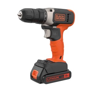 BLACK AND DECKER 18V - 1.5AH - 10MM CORDLESS DRILL DRIVER - SINGLE BATTERY BCD001C1-QW