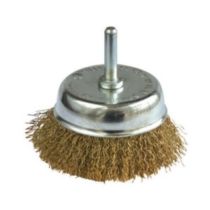 JON BHANDARI CUP BRUSH CRIMPED WITH SHANK (3 INCH SPINDLE) 12MM - B-028