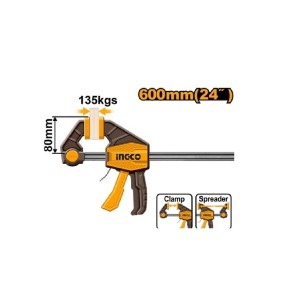 INGCO QUICK BAR CLAMP 80X600MM - HQBC24802