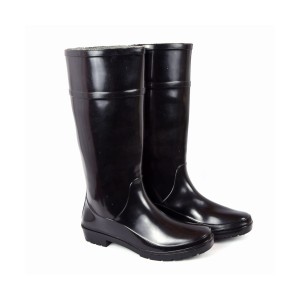 AGARSON PVC GUMBOOT WITHOUT STEEL TOE, DUAL DENSITY, BLACK COLOUR, HEIGHT 15" WITH INSIDE LINING. SIZES: 10 - CEASER-15298 (ISI CERTIFIED)