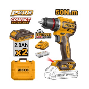 INGCO 20V COMPACT BRUSHLESS CORDLESS DRILL - CDLI205062