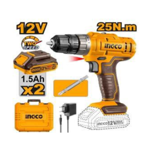 INGCO 12V CORDLESS DRILL 0.8-10MM - 25NM - CDLI1228