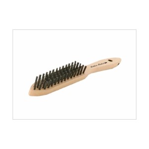 GOLDEN BULLET HAND WIRE BRUSH 6 ROW WOODEN HANDLE