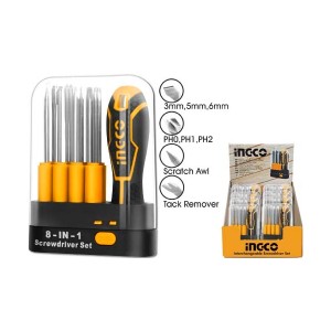 INGCO 9 PCS INTERCHANGEABLE SCREWDRIVER SET - AKISD0901