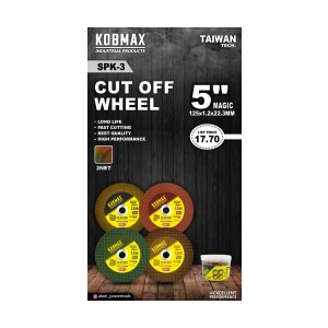 KOBMAX CUT OF WHEEL 125 X 1MM (5") MAGIC (2NET) (4 COLOR) (400PCS)
