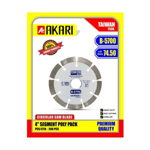 AKARI PRO MARBLE CUTTING BLADE - B-5700 4" SEG POLY PACK