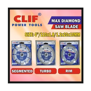 CLIF DIAMOND BLADES (MAX) 4INCH/110X1.8/1.2X20X10MM BLUE 4INCHX SEG (200PCS)