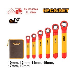 INGCO 6 PCS INSULATED RATCHET WRENCH SET - HKISPA0603