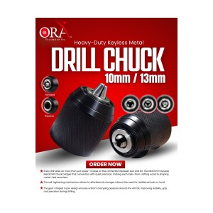 ORA DRILL CHUCK 10mm HEAVY-DUTY KEYLESS METAL