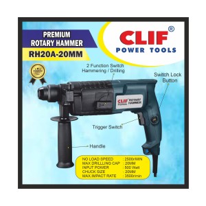 CLIF PREMIUM ROTARY HAMMER 20MM RH20A (5PCS)