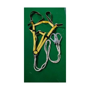 DICO PLUS FULL BODY HARNESS, DOUBLE LANYARD OF POLYAMIDE ROPE HEAVY DUTY 6MM SCAFFOLDING HOOK (ISI CERTIFIED)