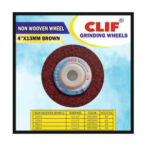 CLIF PREMIUM ABRASIVESNON WOVEN PAD 4"X13MMX U3 (BROWN)
