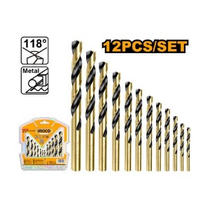 INGCO 12 PCS HSS TWIST DRILL BITS SET - AKDB1125
