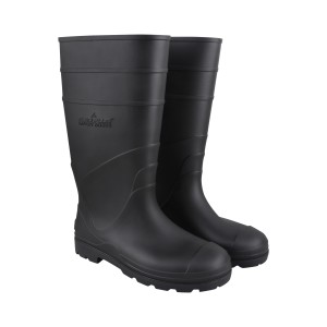 ALKO PLUS BLACK PVC GUMBOOT WITHOUT STEEL TOE, DUAL DENSITY, HEIGHT 15" WITH INSIDE LINING FOR SWEAT ABSORPTION, SIZES: 7 - APS-G2 (ISI CERTIFIED)