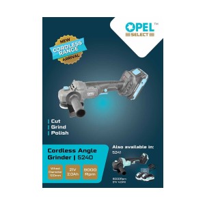 OPEL SELECT 5241 - 4"-110mm CORDLESS ANGLE GRINDER 21V (4Ah)