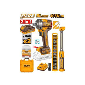 INGCO 2 -IN-1 CORDLESS WRENCH SET 20V - COSLI23056