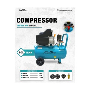 Kuvera 2.5Hp Oil Air Compressor 30Ltr (Alu.) - BM-30L