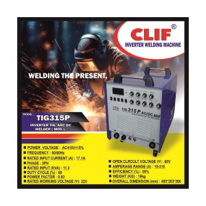 CLIF INDUSTRIAL WELDING MACHINE ALU WELDING TIG315P AC/DC - TIG 315P