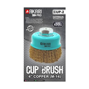 AKARI PRO CUP BRUSH 4" COPPER (M-14)