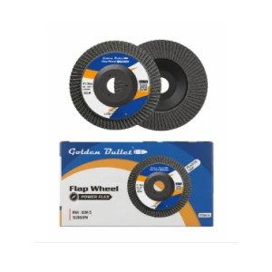 GOLDEN BULLET FLAP WHEEL POWERFLEX BLACK CAP 4"X 60 - PFW 60