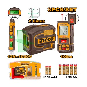 INGCO LASER DISTANCE DETECTOR COMBO KIT 30 METER - COS250908