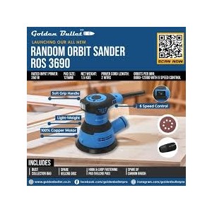 GOLDEN BULLET RANDOM ORBITAL SANDER 350W 125MM - ROS 3690
