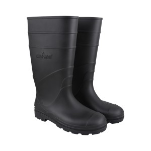 ALKO PLUS BLACK PVC GUMBOOT WITHOUT STEEL TOE, DUAL DENSITY, HEIGHT 15" WITH INSIDE LINING FOR SWEAT ABSORPTION, SIZES: 6 - APS-G2 (ISI CERTIFIED)