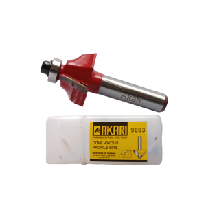 AKARI OVOLO-COVE PROFILE ROUTER BIT 8MM SHANK 9063