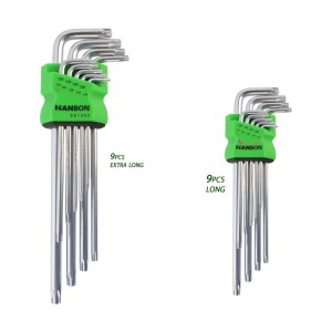 Hanbon Matt Chrome Vanadium Steel Torx Hex Key Set Short (Pcs) - 651301