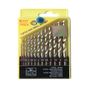 JON BHANDARI HSS DRILL BITS 13PCS (PLASTIC BOX)