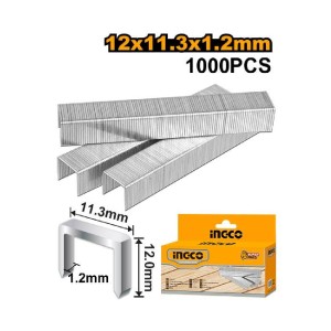 INGCO 1000PCS STAPLES 12X11.3X1.2XMM - STS0212