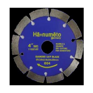 Akari MARBLE CUTTING BLADE (HANUMETO HOT PRESS) 4" SEG 10T FOR SAND STONE H004 (200PCS)