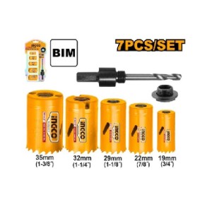 INGCO 7PCS BI-METAL HOLE SAW SET - AKH0071
