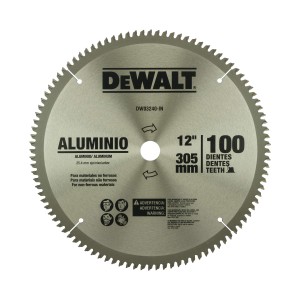 DEWALT SAW BLADE - 12" X 100T - ALUMINUM - 305MM DW03240-IN