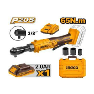 INGCO 20V CORDLESS DRIVE RATCHET SQ. DR: 3/8 INCH - 65NM - CDRLI2060152