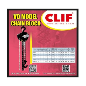 CLIF CHAIN BLOCK VD MODEL 1TON X3MTR (1PCS)