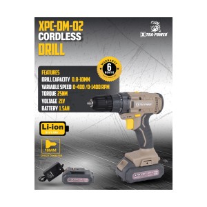 XTRA-POWER CORDLESS DRILL 21V - XPC-DM-02
