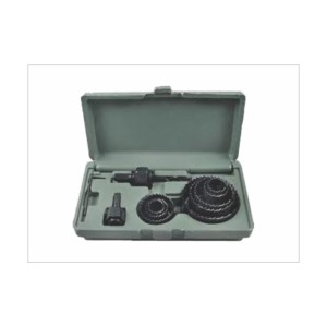 GOLDEN BULLET HOLESAW SET 11 PCS CARBON STEEL: 19,22,29,32,38,44,51,64MM + 3 ACCESSORIES