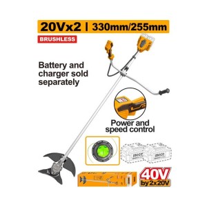 INGCO 40V CORDLESS STRING TRIMMER AND BRUSH CUTTER - CSTLI20018