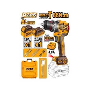 INGCO BRUSHLESS CORDLESS IMPACT DRILL 86NM - CIDLI20868
